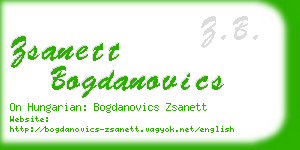 zsanett bogdanovics business card